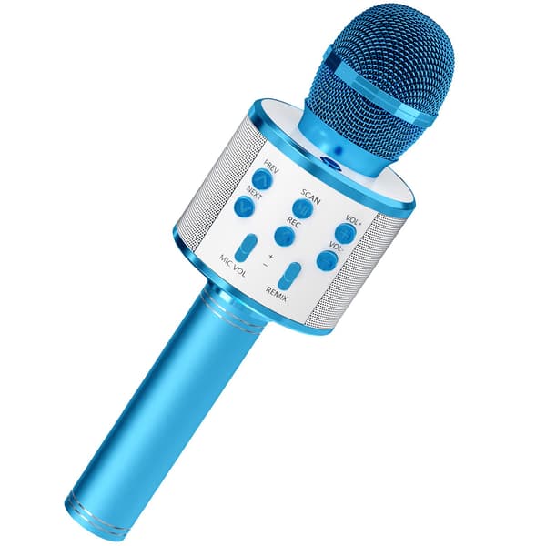 Karaokemikrofoni kaiuttimella - Sininen blue
