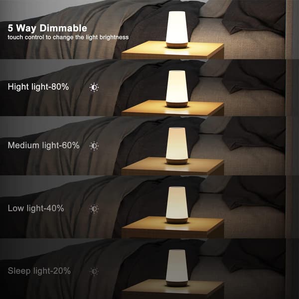 LED Night Light, Bedside Lamp, Colorful Touch Night Light, Remote Control