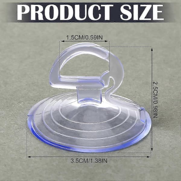 24-pack Suction Cups for Windshield Cover, Small PVC Car Accessories for Window Visor [DB] Transparent Transparent