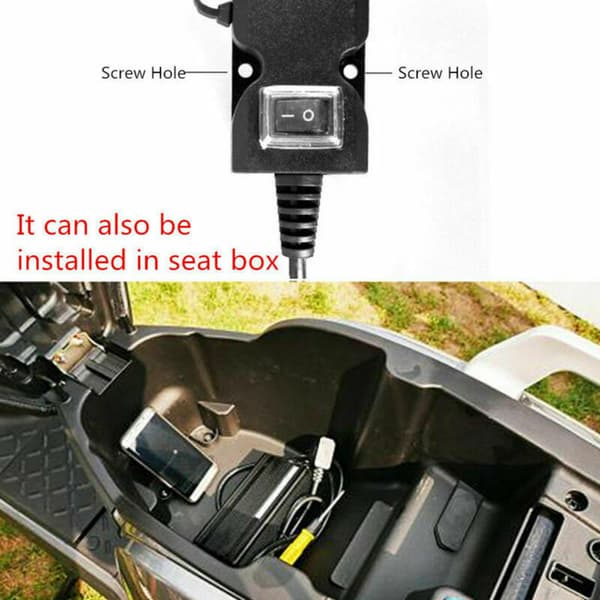 Motorcycle USB Mobile Charger (9-24V) with Dual USB Port