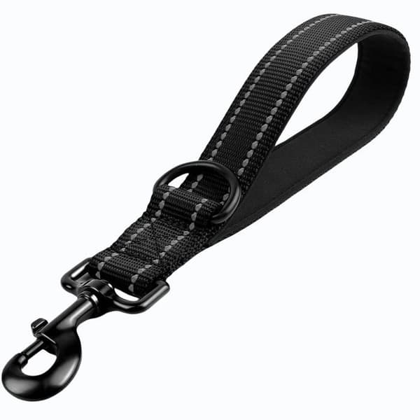 30 cm kort hundesnor med metalklemme og blød, reflekterende nylonpolstring, velegnet til hunde