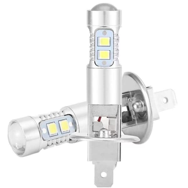 Hovedlyspærer, 2x H1 6500K Ultra White 50W LED-lyspærer Kit for nærlys