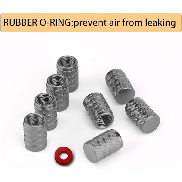 Aluminium ventilhætter, dækventilhætte med gummiring