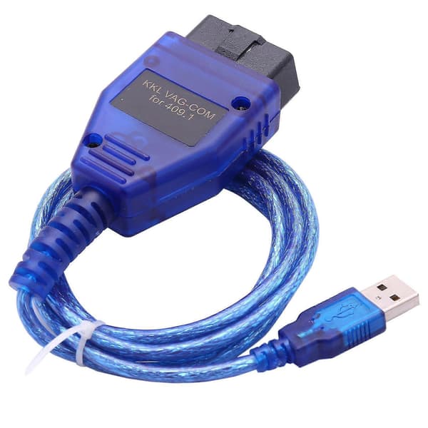 USB KKL 409.1 Interface Diagnostikkabel - OBD2 Værktøj til Komplet Køretøjsdiagnostik [DB] blå blue
