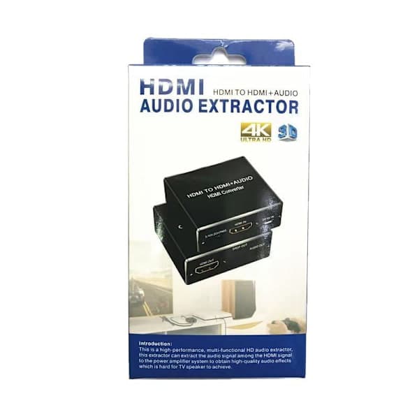 4K HDMI Lyduttrekker Konverterer, HDMI til SPDIF Konverterer | HDMI til HDMI og Optisk SPDIF med 3.5mm Stereo Støtte 3D, 1080p