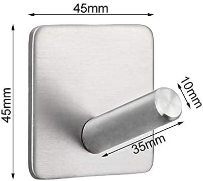 4-pak badehåndklædeholder i rustfrit stål med 3M-klæbemiddel