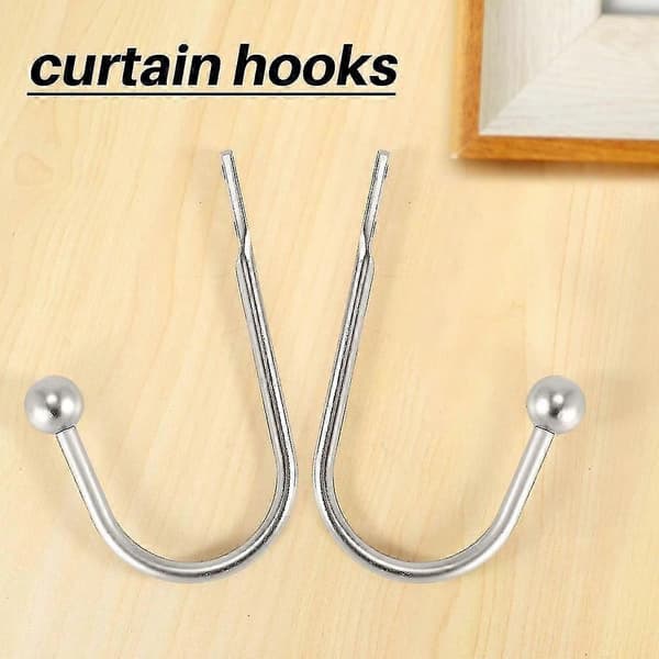 Curtain Tieback, Curtain Tieback Hook, Decorative Metal Window Curtain Holder, Silver
