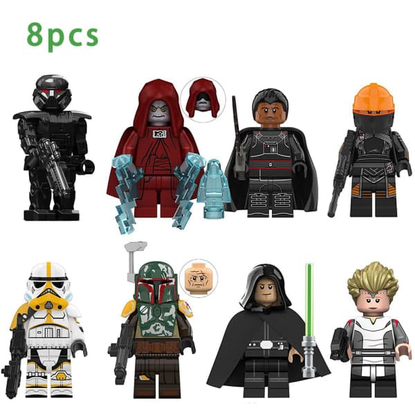 Sett med 8 minifigurer Star Wars sett