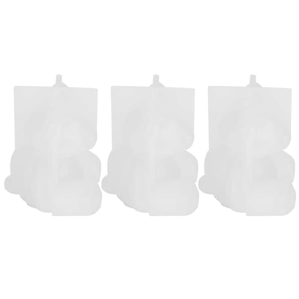 3 stk. Bjørneformede Støbeforme i Resin 3D Epoxy Dyre Silikoneform til Dekoration