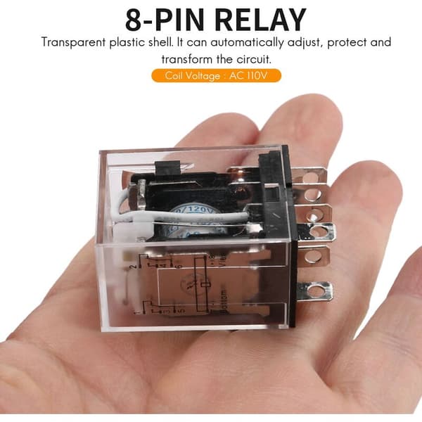 JQX-13FL AC 110V spole DPDT 8-benet elektromagnetisk relæ