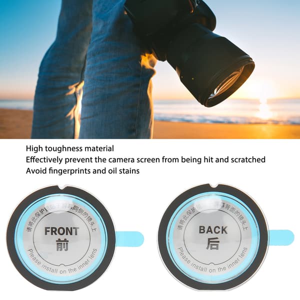 Dual Lens Guards Scratch Resistant Adhesive Lens Protector Set for Insta360 X3 Panoramic Action Camera Accessories