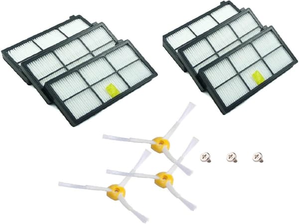 Replacement Parts Kit for 6 Filters and 3 3-Armed Brushes Compatible with
