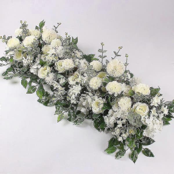 1 pc 50 cm Silk Peony Garland Flower Artificial Rose Vine, milky white
