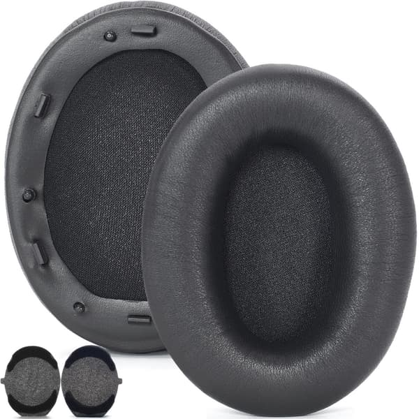 Replacement Black Lambskin Ear Pads Compatible with Sony WH-1000XM3 (WH1000XM3) - 2 pcs