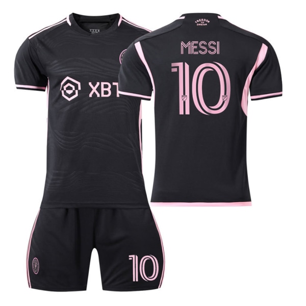 Ungdomar och barn fotboll Messi nr 10 tröja pojkar tröja outfit fotboll uniform fotbollströja shorts kostym fan present T-shirt-28 Option D