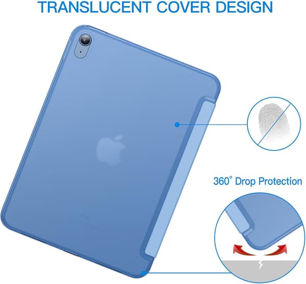 iPad (A16) 11:e/10:e generationen (2025/2022), Slim Stand Hard Shell Fodral (Blå)-FX-