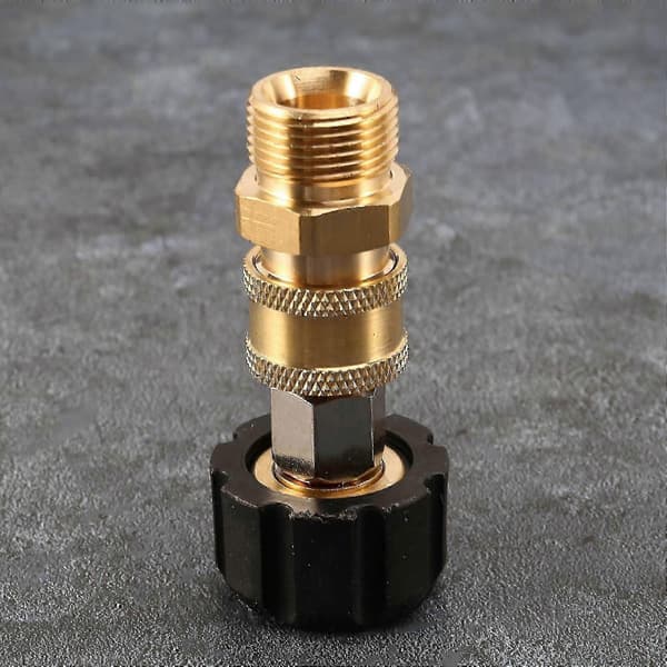 4x Højtryksrenser Adapter Sæt M22 Til 1/4 Tomme Lynkoblingssæt, M22 14mm Til 1/4 Tomme Lynkobling