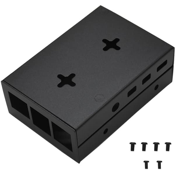 Velegnet til Raspberry 4 metalhøjttalerbeskyttelsesskal (sort)