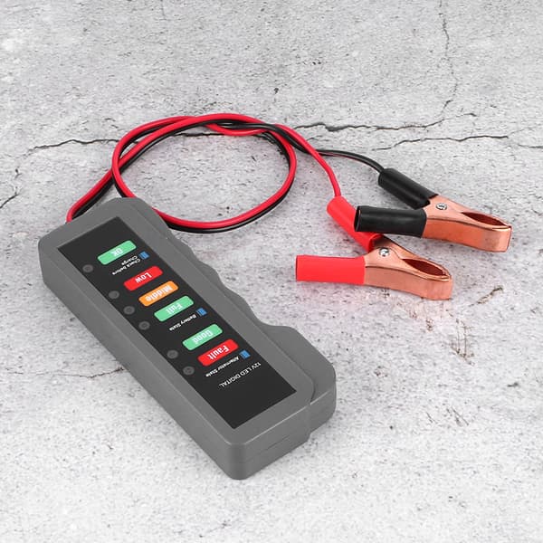 12V Bilbatteritester 6LED-lys Display Generator Statuskontrol Automatisk Diagnostisk Værktøj