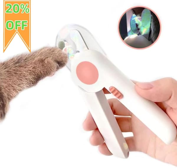 Klosaks og trimmer til hunde og katte, med LED-belysning for sikkerhed