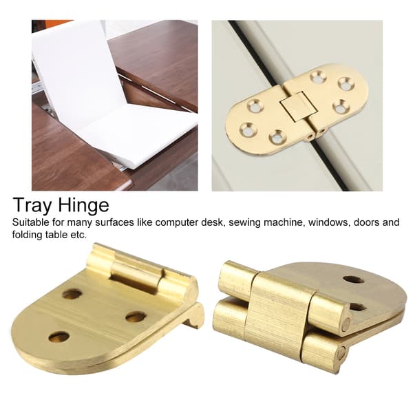 80*30mm Copper Metal Round Edge Sewing Machine Folding Table Furniture Folding Tray Hinge