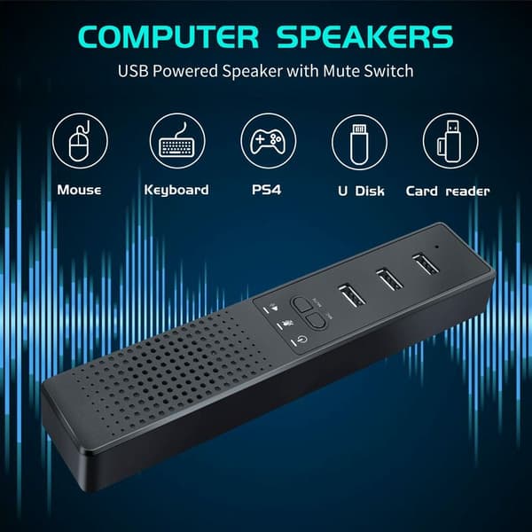 3-in-1 Computer Speaker with Microphone and USB Conference Speaker, Mini Computer for Video Conferencing
