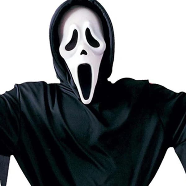 Scream-asu aikuisille, Scream Halloween Ghost -asu Scream-naamiolla, Cosplay-juhla-asu S