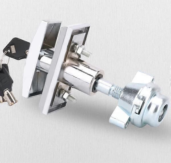 DB Lock for Vending Machine, Universal Zinc Alloy Security Lock with Key for Safes, Snack and Soda Vending Machine Lock (Silver) (1 pc)