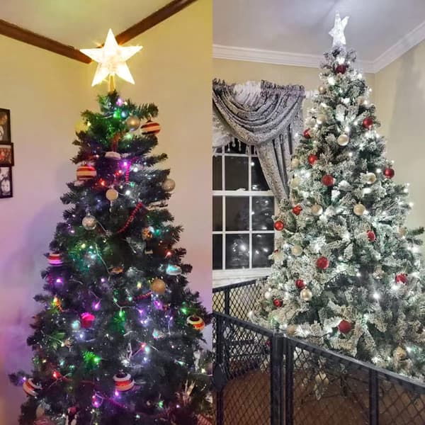 #Lysende julestjerne, topp til juletre med LED, jul#