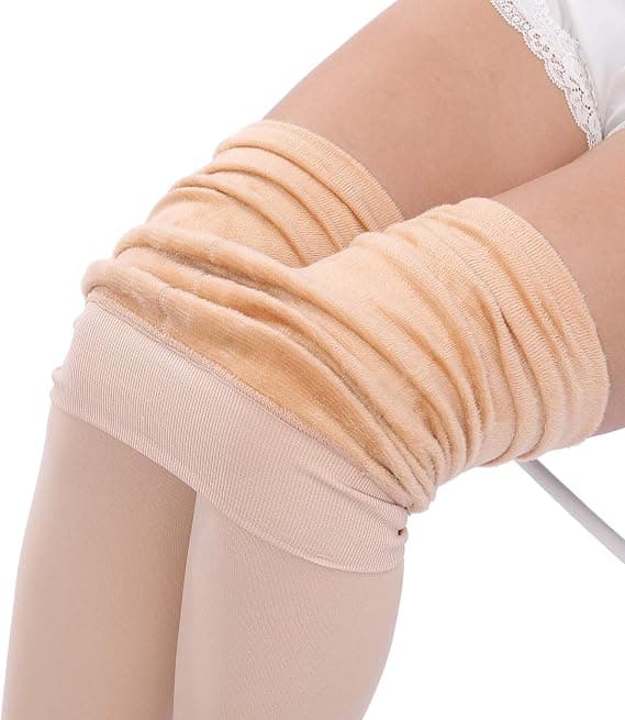 Dame fleeceforede leggings med tyk fløjl, termobukser til kvinder