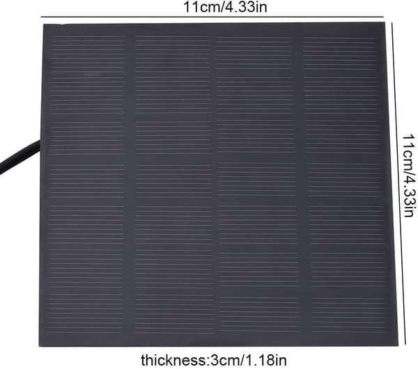 1,2W Miniatyr Borstlös Solcellsdriven Dränkbar Vattenpump för Fontän, Damm, Akvarium