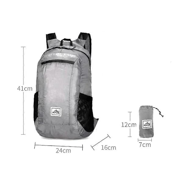 Lightweight Foldable Backpack Waterproof Backpack Foldable Bag Ultralight Outdoor Backpack for Women Men Travel Hiking Black