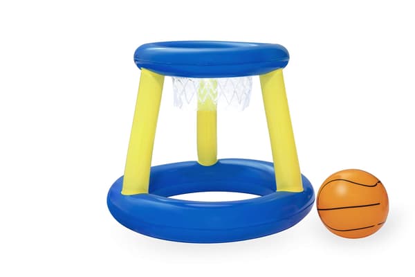 Uppblåsbar basketboll simset, flytande poolspel, orange