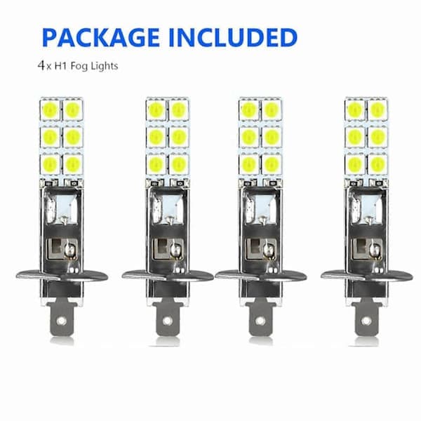 4st H1 6000K Supervit 80W LED Strålkastarsats Dimljus