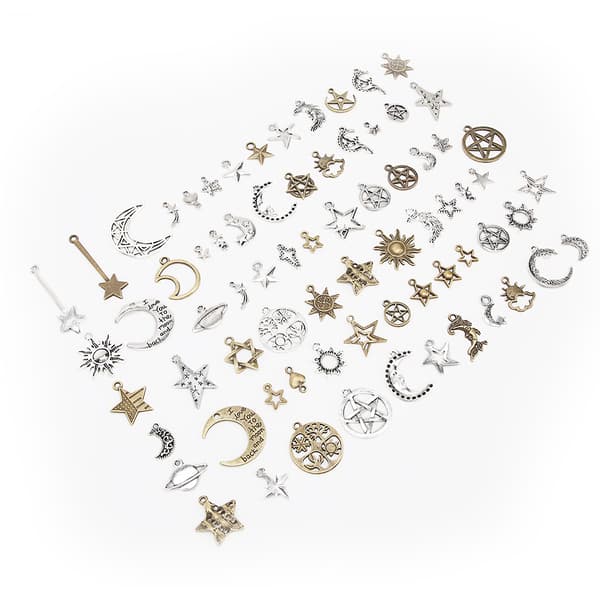DIY Vedhæng Tilbehør Legering Måne/Stjerne Mønster Armbånd Smykker Materiale (73 stk stilarter)