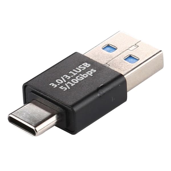 Type-C / USB-C Han til USB 3.0 Han Aluminiumlegeringsadapter (Sort) 12 12