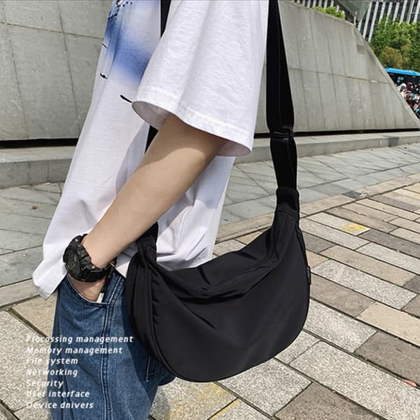 Nylon skuldertaske - Hverdagscrossbody-taske til kvinder