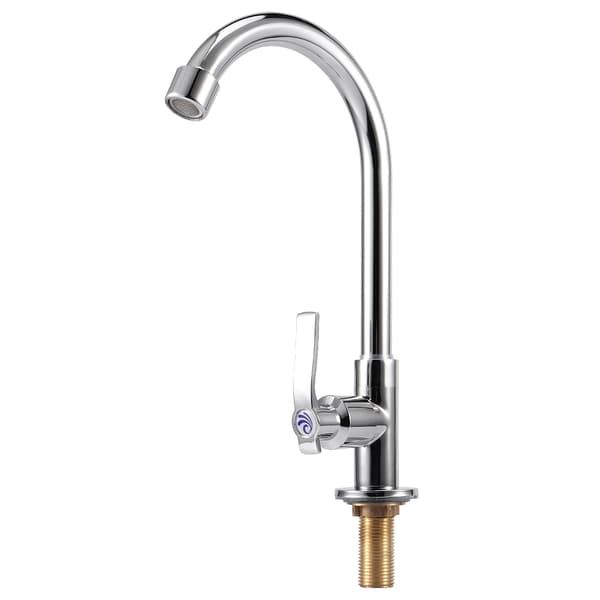 G1/2 inch External Thread Zinc Alloy Kitchen Faucet for Home Restaurant Silver