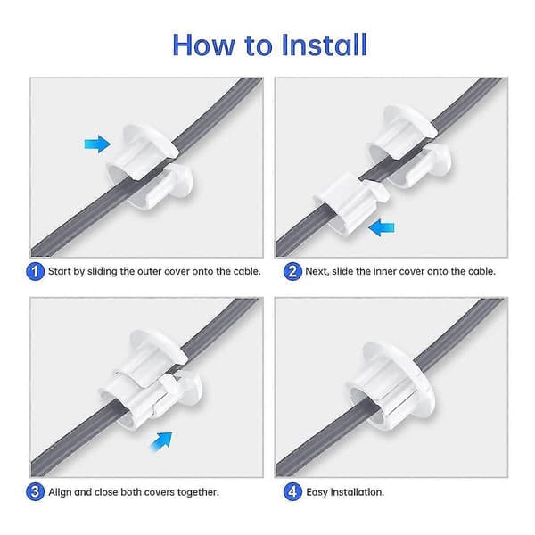 Vægbøsning til Dishy Ethernet-kabel, kabelgennemføringssæt Væghulsgennemføring Kabelbøsning til 2 stk.