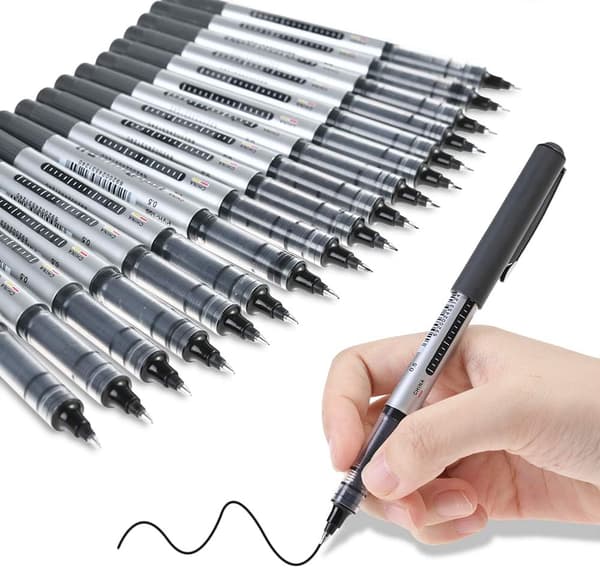 20 Fine Point Ballpoint Pens 0.5 mm Fine Point Rollerball Pen Liqu