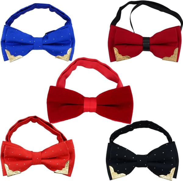 WZ01 butterfly til drenge og mænd, justerbar, smoking str. one size, 5 farver -