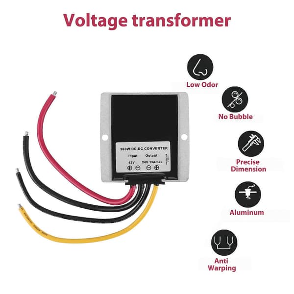12V TIL 24V 15a 360W DC DC-konverter 360W Step Up DC-konverter