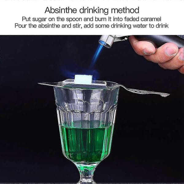 4 stk. Absintskeer, Absintcocktailske i rustfrit stål, Gotisk Absintfontæne