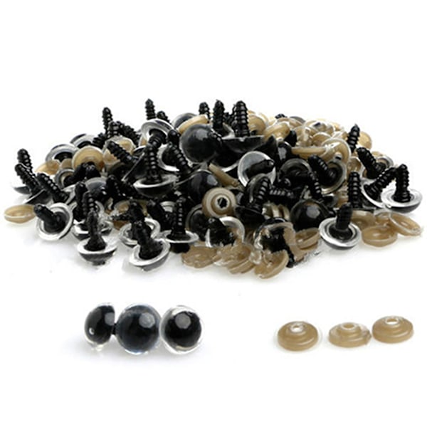 Haloppe 100 kpl 8-20 mm muovisia turvasilmiä nallekarhuille, nukeille, eläinnukeille, askarteluun, tee-se-itse Db Golden Golden 8mm