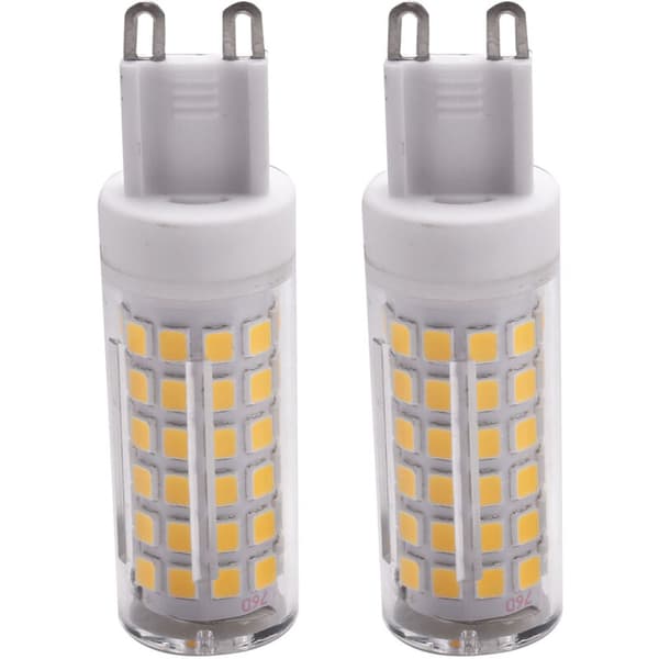10W G9 100W LED Ceramic Corn Bulbs, No Flicker, Wide Beam Angle, 2 Pcs Natural White
