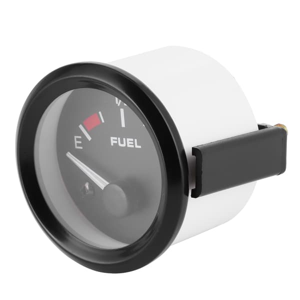 2-tommers brændstofmåler med hvid belysning og flydesensor, universal til 12V benzinbiler