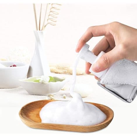 Two Empty 250ml (8.5oz) Foaming Soap Pump Bottles - Suitable for Hand Soap and Facial Cleanser