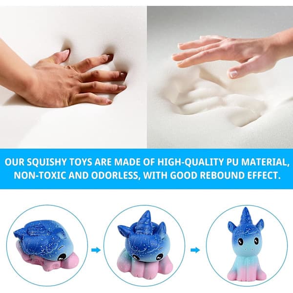 Squishies Paket 2 st Squishy Enhörningsleksaker Långsamt Stigande Doftande Squ