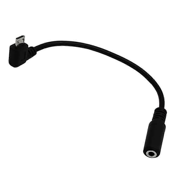 Micro USB til 3,5 mm Jack Lydadapterkabel Retvinklet Micro USB Hanstik