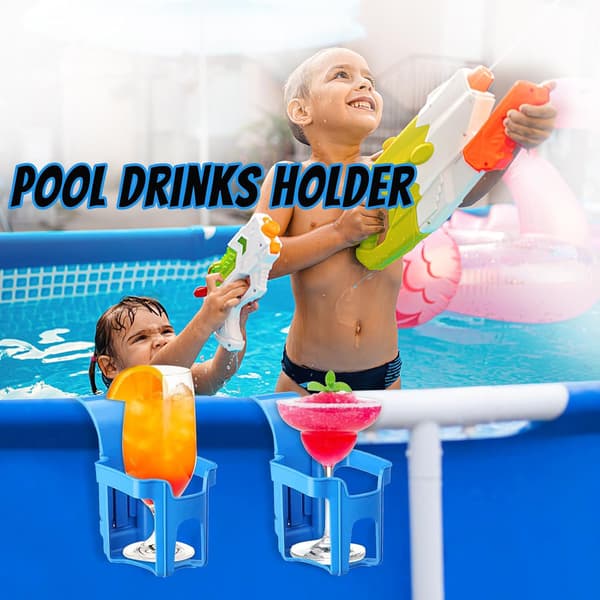 4 stk. poolkopholdere, poolkopholder, pooldrikkeholder, pooltilbehør